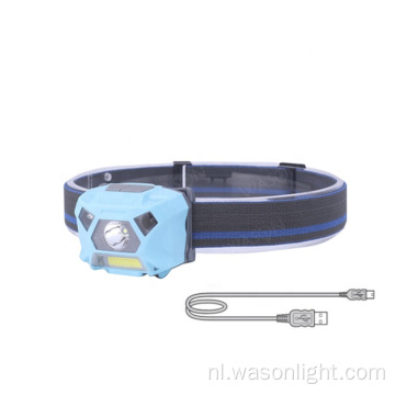 Hot Sale OEM Private Label Headlamp Running Jogging and Camping XPE en COB Oplaadbare LED -hoofdlamp met bewegingssensor